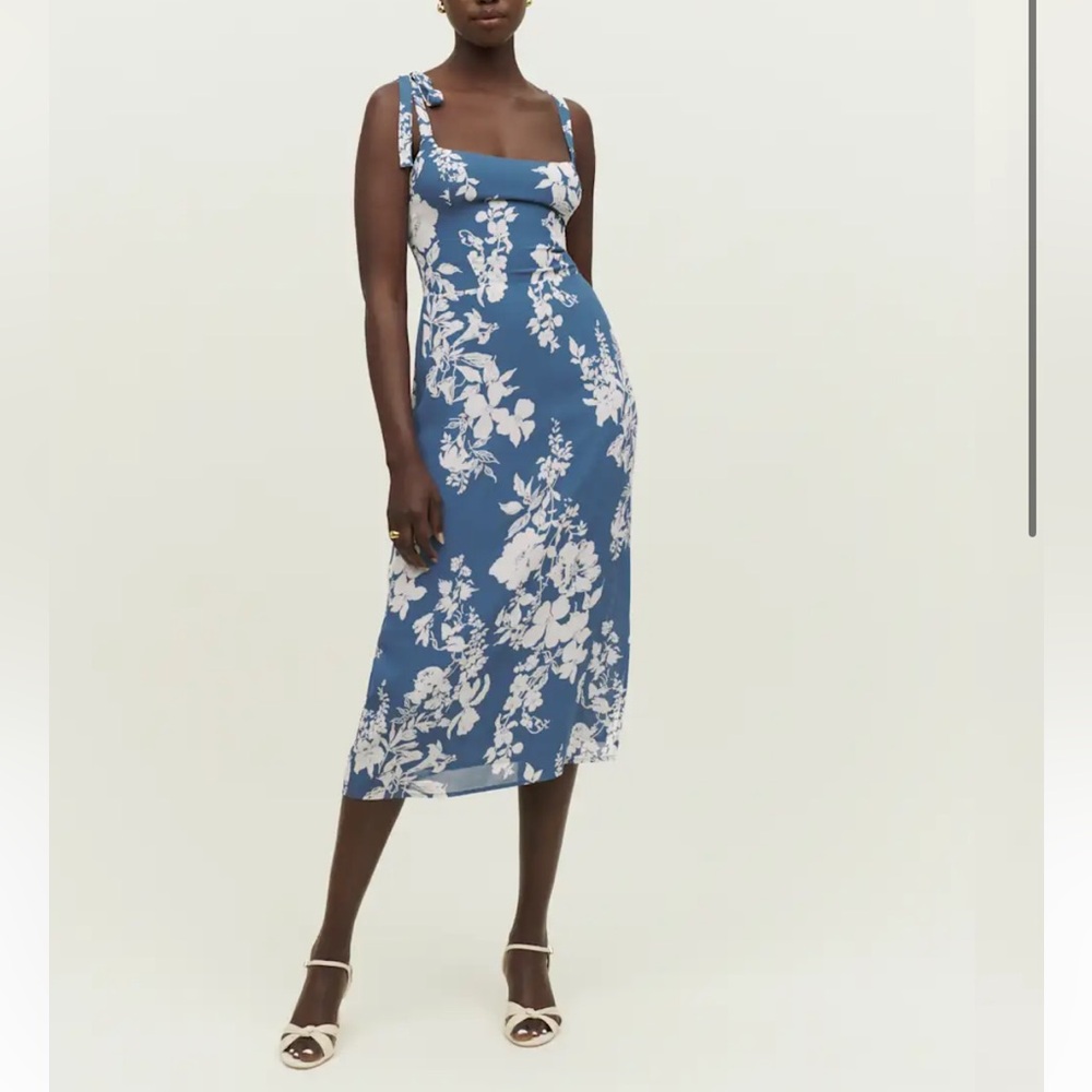 Reformation Besse Dress Cyanotype - Size 2